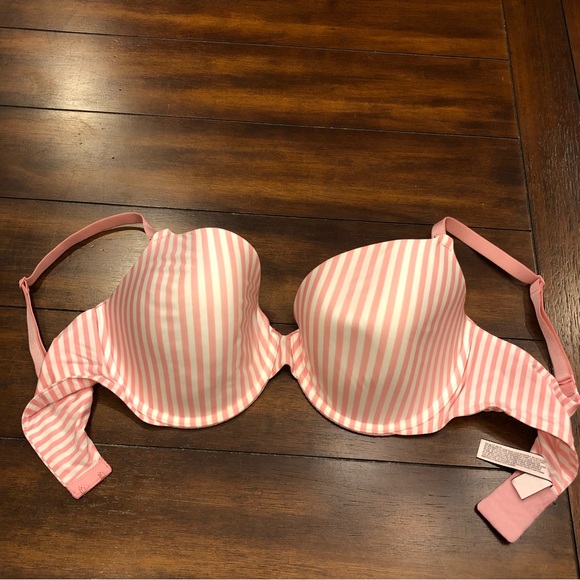 Pink stripe Demi cup VS bra - Picture 2 of 10